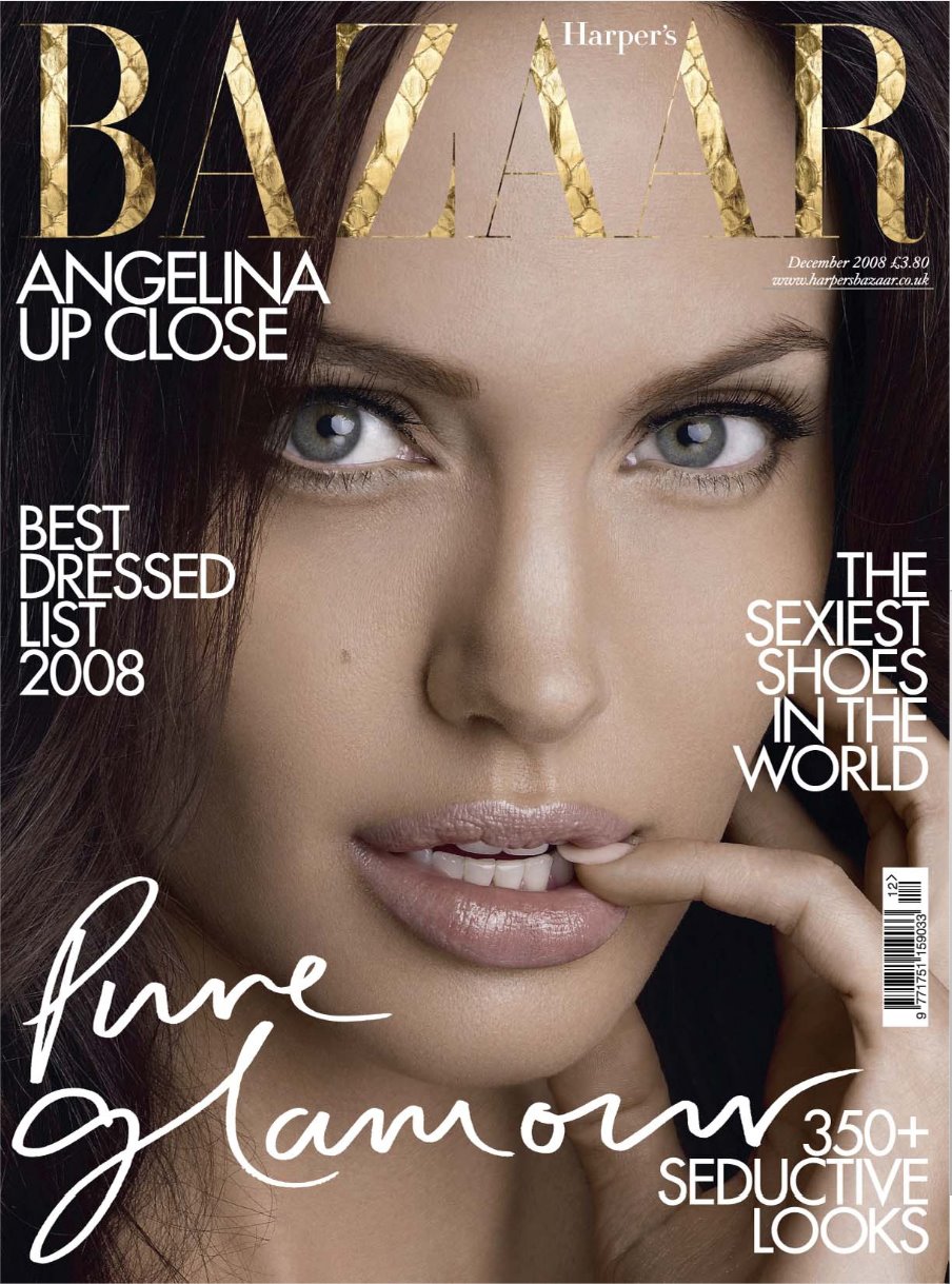 Angelina Jolie Fashion. All On The Cover: Angelina Jolie Covers UK Harper's Bazaar